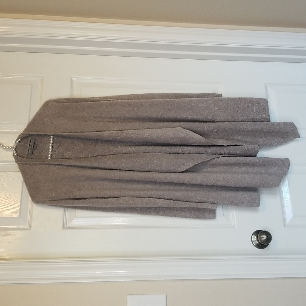 Barefoot Dreams Bamboo Chic Island Wrap Gray Long Sleeve Cardigan Size S/M - Picture 2 of 9